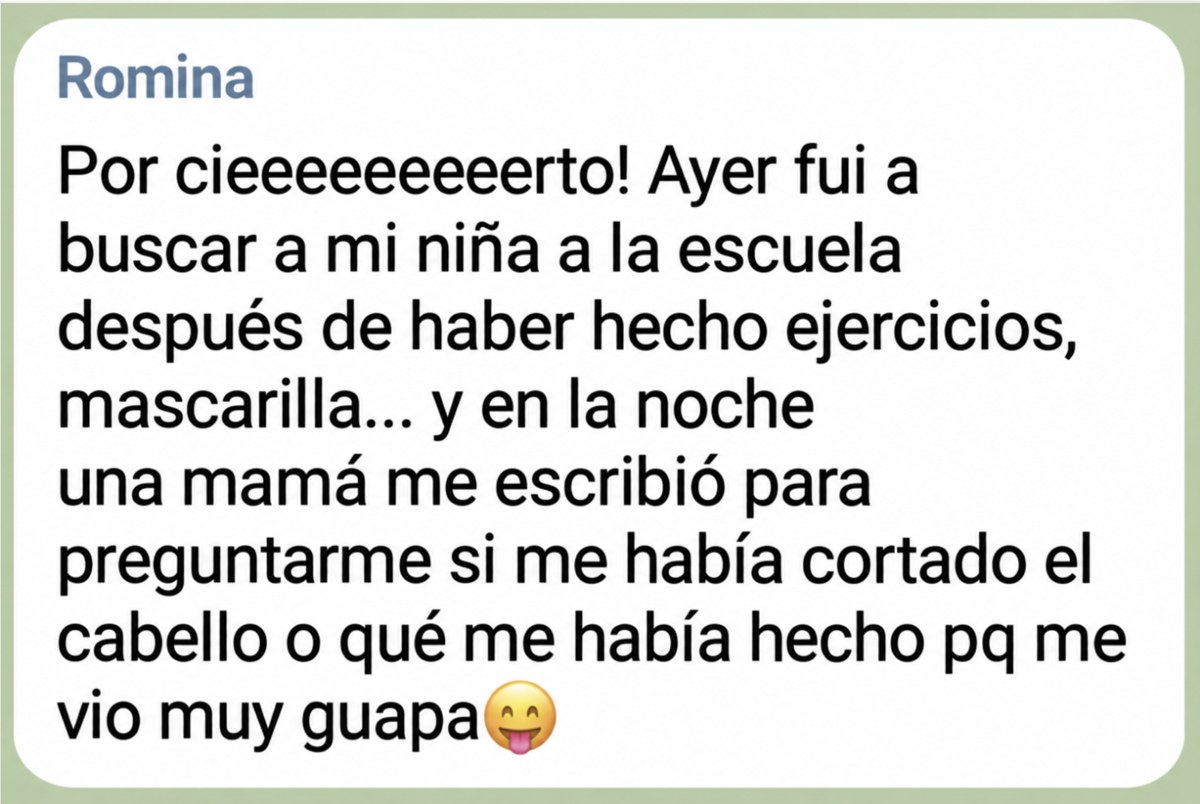 Mensaje de Romina
